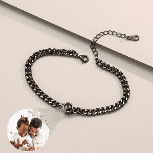 Conjunto Colar + Pulseira Masculina - Foto Personalizável Position 4