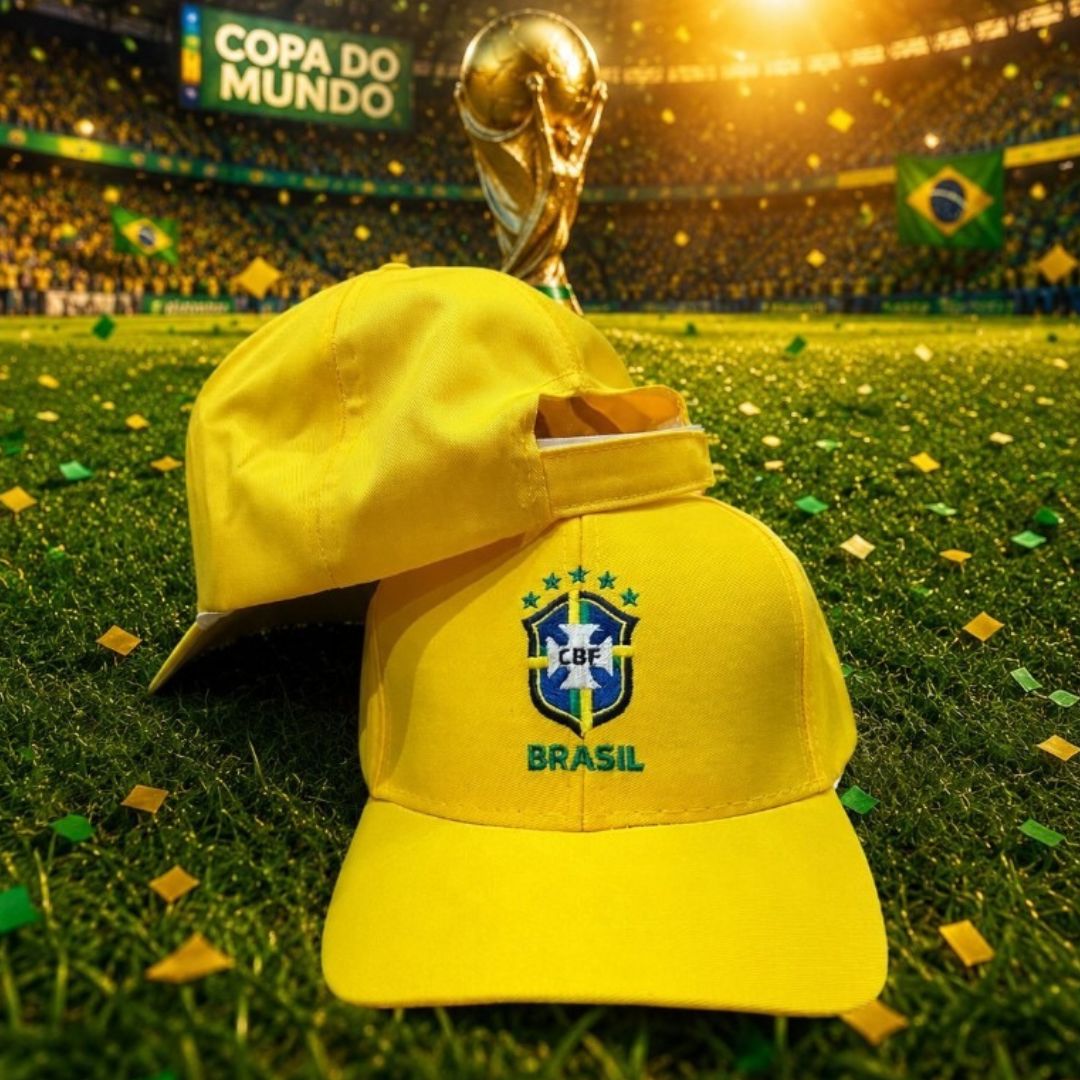 Boné Brasil Ajustável Unissex Aba Curva Estilo Esportivo Casual
