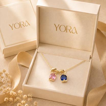 Colar Mãe e Filhos – Laço Eterno Com Zircônias e Banho Ouro 18k