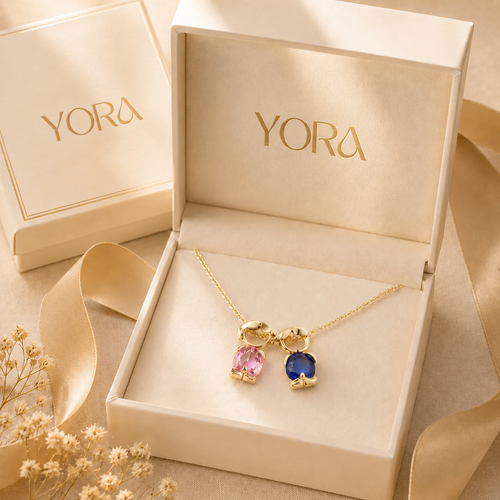 Colar Mãe e Filhos – Laço Eterno Com Zircônias e Banho Ouro 18k