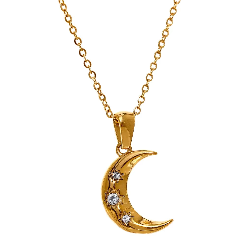 Colar Encanto Lunar Banhado a Ouro 18k Position 1