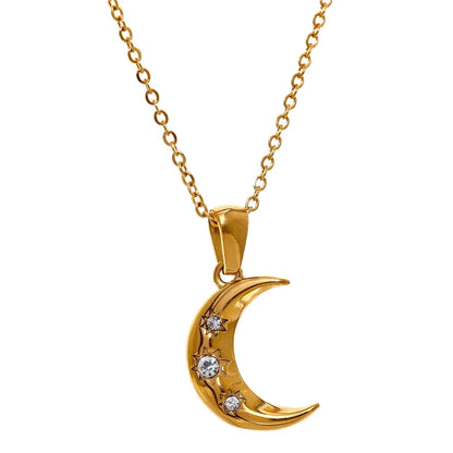 Colar Encanto Lunar Banhado a Ouro 18k Position 1