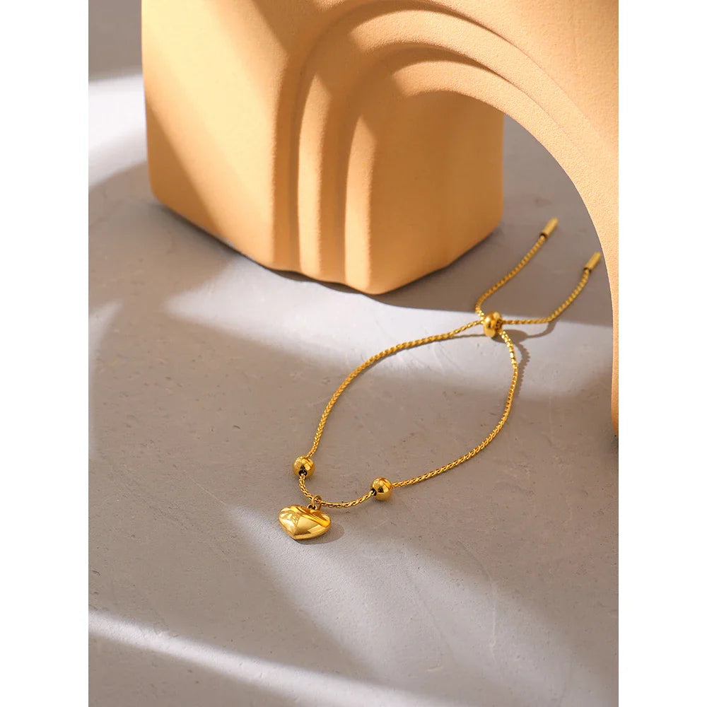 Pulseira Coração Pérola Banhado em Ouro 18k Position 4