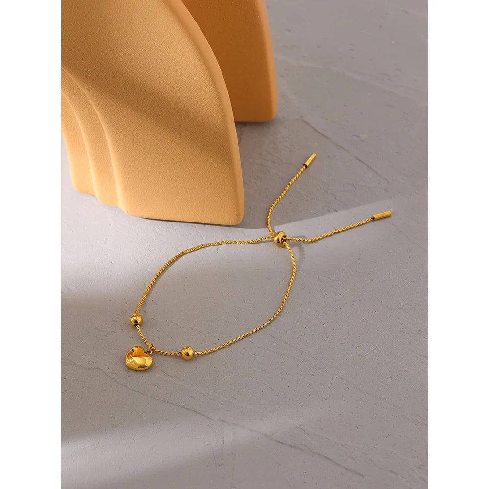 Pulseira Coração Pérola Banhado em Ouro 18k Position 3