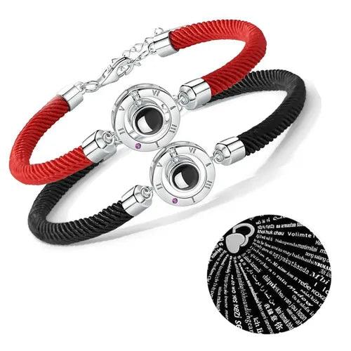 Par de Pulseiras - Eu te amo" em 100 idiomas Position 1