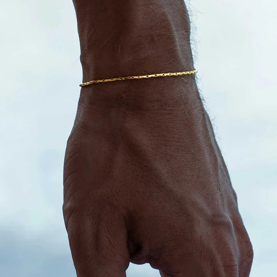 Pulseira Masculina Banhado a Ouro 18k Position 2