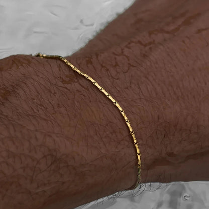 Pulseira Masculina Banhado a Ouro 18k Position 4