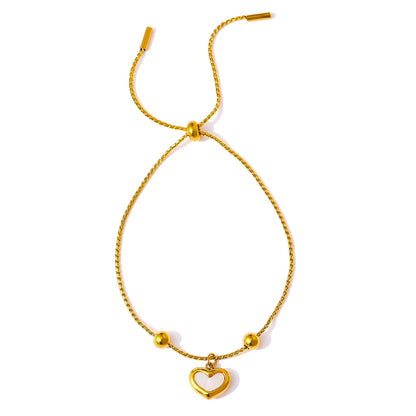 Pulseira Coração Pérola Banhado em Ouro 18k Position 1