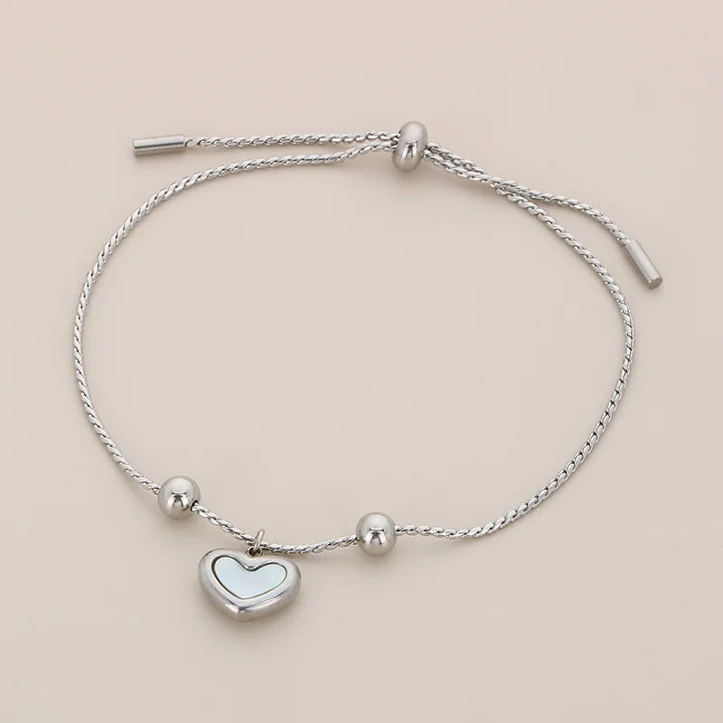 Pulseira Coração Pérola Banhado em Ouro 18k Position 7