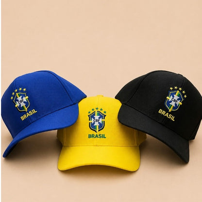 Boné Brasil Ajustável Unissex Aba Curva Estilo Esportivo Casual