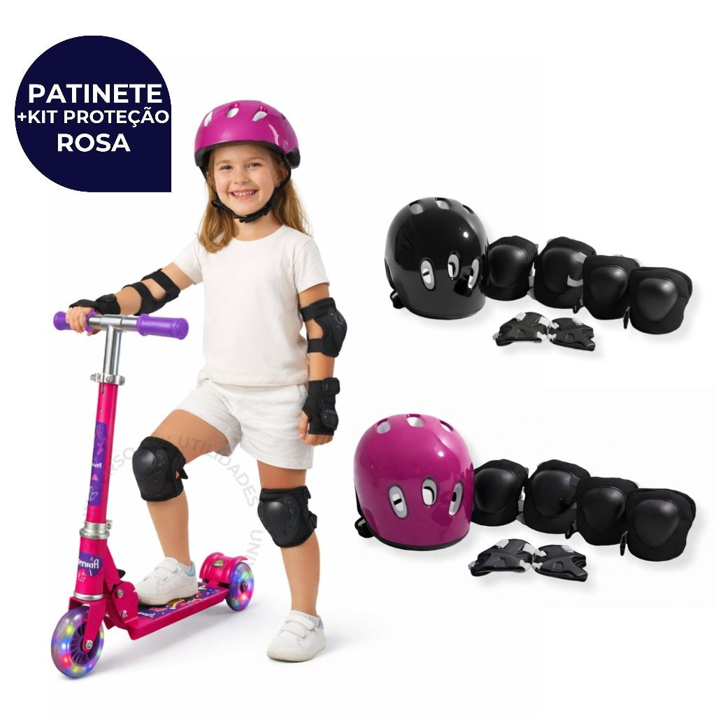 Patinete GlowRide – 3 Rodinhas com LED