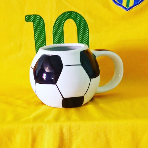 Caneca Bola de Futebol Copa do Mundo 300ml de Porcelana