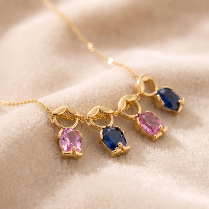 Colar Mãe e Filhos – Laço Eterno Com Zircônias e Banho Ouro 18k