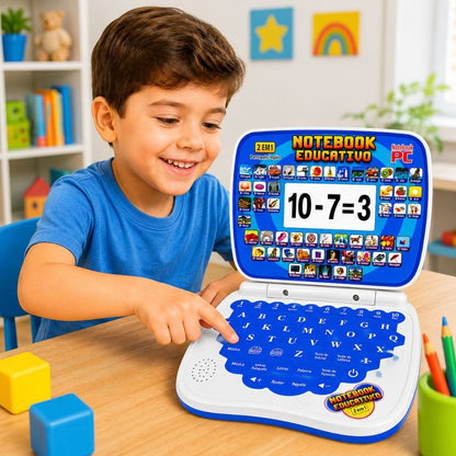 Notebook Educativo Infantil Bilíngue Português Inglês 2 em 1