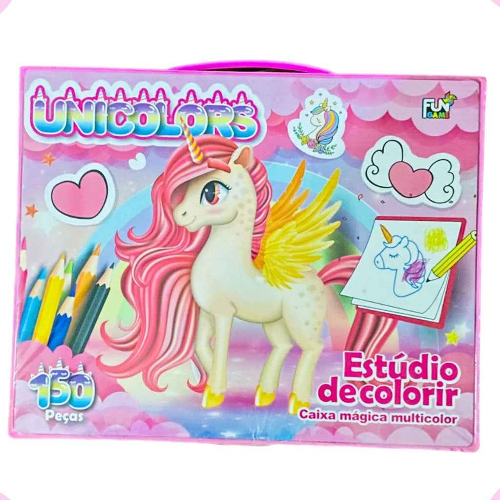 Maleta Criativa UniArt – 150 Peças para Desenhar e Colorir