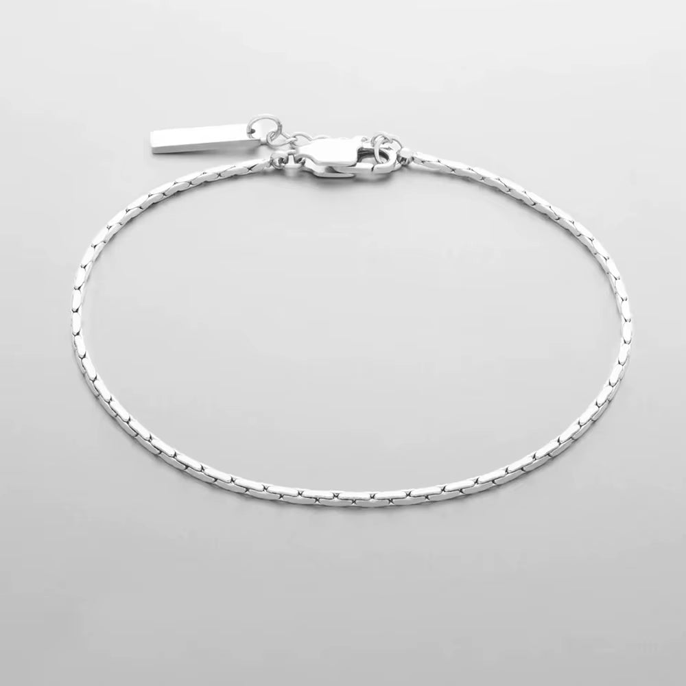 Pulseira Masculina Banhado a Ouro Branco 18k Position 1